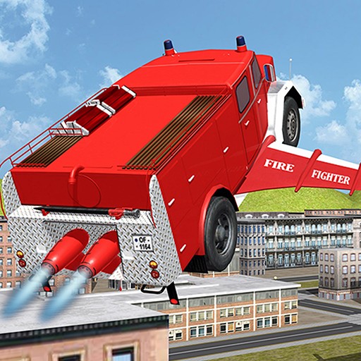 Flying Firetruck City Pilot 3D