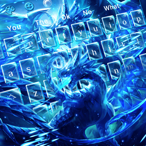 Blazing Blue Dragon Keyboard Theme